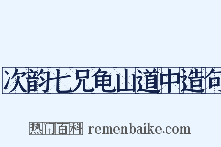 次韵七兄龟山道中造句是什么意思的图片